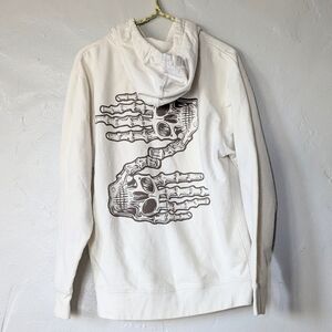 Zeds Dead Skeleton "Z" Logo Cream Hoodie - Size Medium